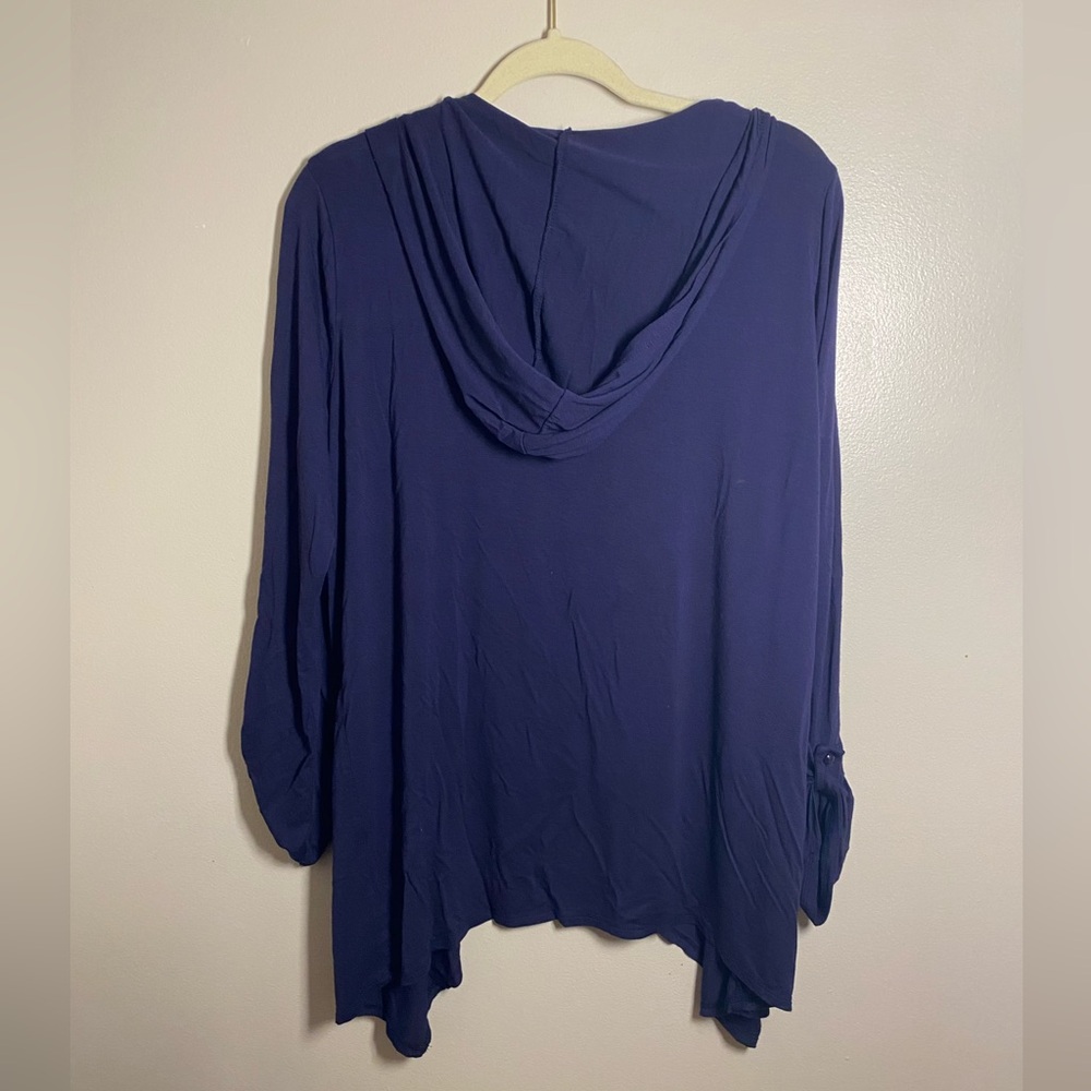 Women's Long Sleeve Navy Top - Picture 4 of 4